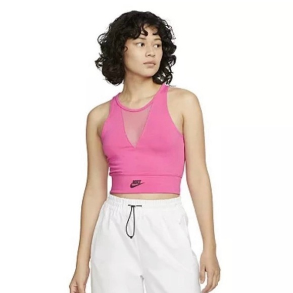 Nike women’s Tight Fit Sportswear cropped tank top. Pink XS NWT. Sport Tight Fit - Picture 1 of 9